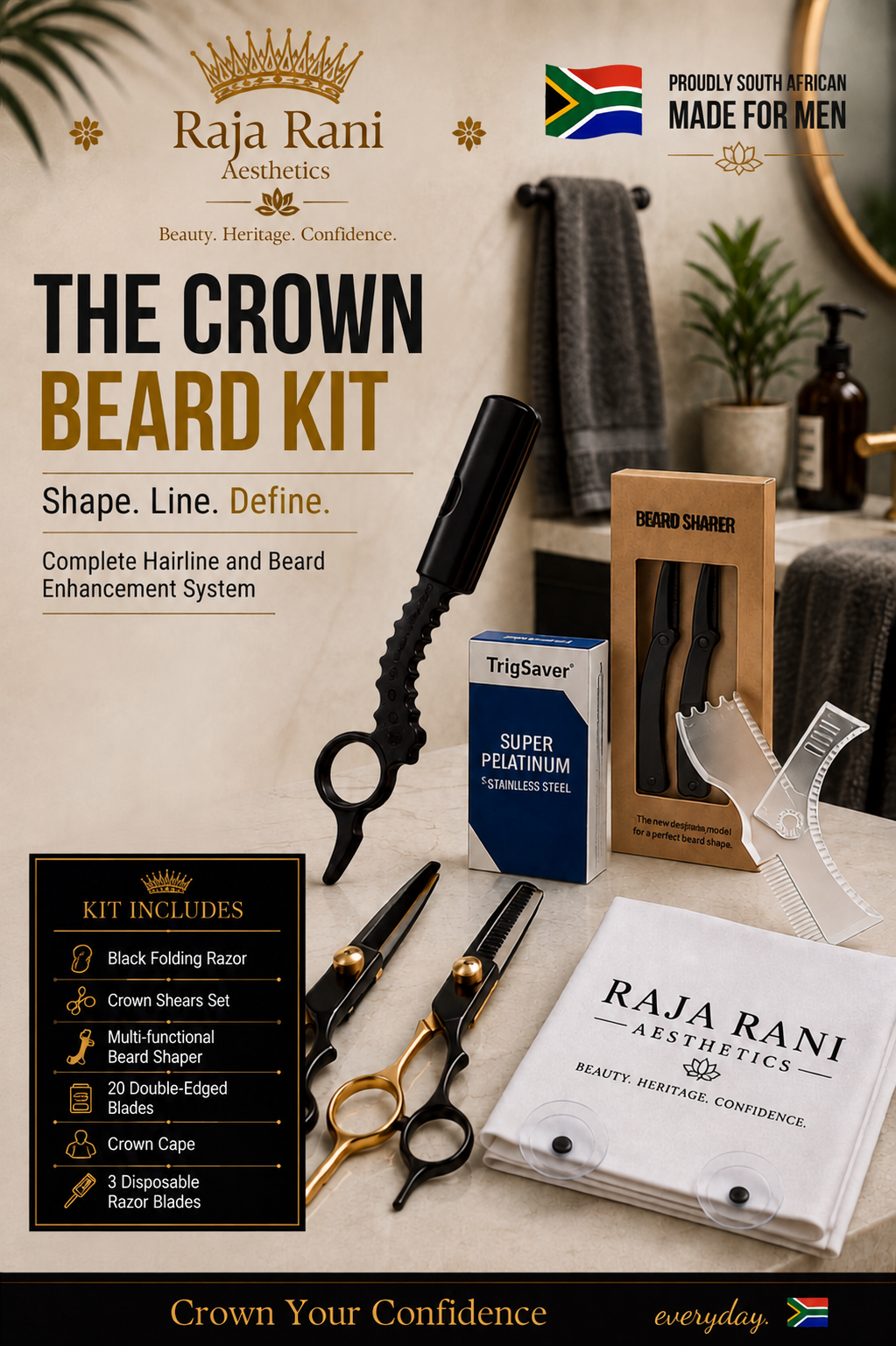 Raja Rani Aesthetics™ | The Crown Beard Kit